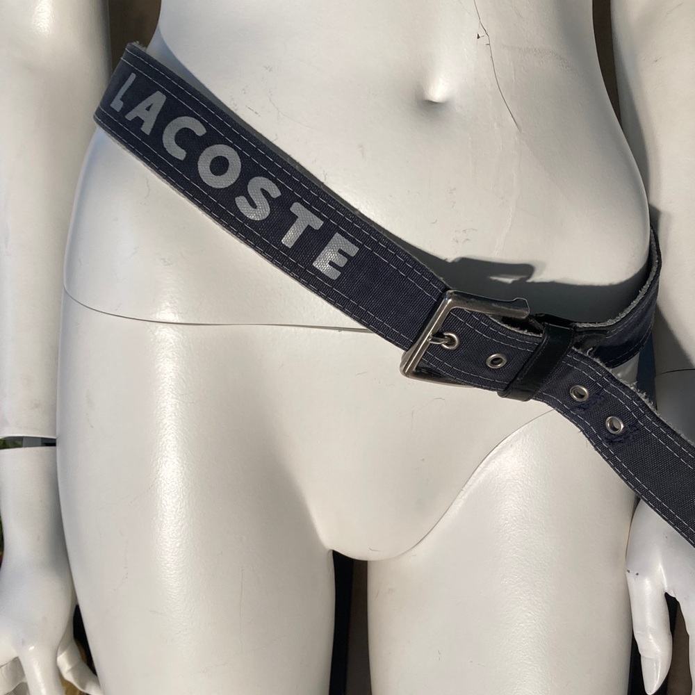 Lacoste Black Canvas Belt
